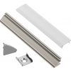 LED strip aluminium profile set 2 m corner grey